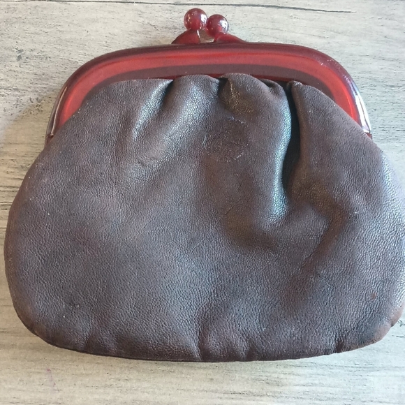 Capri Vintage Brown Leather Clutch Marked No. 0368 - Picture 5 of 9